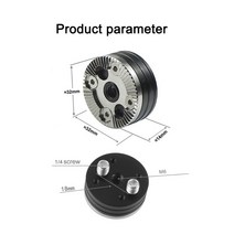 고스트xl마운트 여기현상소 M6 ARRI Rosette 마운트 1/4inch 나사 스레드 어댑터 브래킷 SLR DSLR 카메라 케이지 조작 레일 핸들 액세서리, 본상품_Black