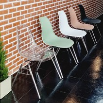 엠마체어 임스 빈 DSS 미드센추리 모던 카페 디자인 철제 의자, 화이트