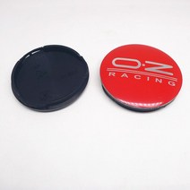 휠캡4pcs M582 OZ 레이싱 휠 캡 허브 자동차 센터 Hubcaps 림 교체 먼지 합금 커버 55mm, 03 Red