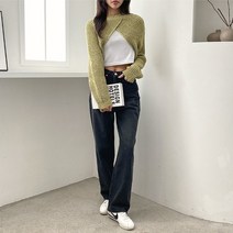 수키 [수키] 사슬코 크로스 니트 크롭볼레로 1109429