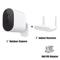 야시경 망원경 나이트비전 적외선 군용 야간 투시경 xiaomi mijia smart 야외 hd 1080p 무선 보안 게이트웨이 ip65 방수 mihome app remote, 영국 플러그 추가, 협력사