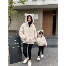 희희 엄마 아동복 겨울 양기모 코트 모녀 기모