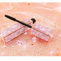 마스카라 투명 안번지는 다이아몬드 실크 섬유 속눈썹 연장 도구 스타 방수 오래 지속력좋은 컬링 블랙, 한개옵션1, 01 분홍색