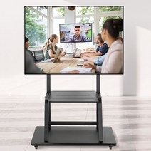 85인치 특대형 높이조절 업소용 전자칠판 이동식tv거치대 이지무빙 대형 이동형 티비스탠드, 40-100인치 이동식tv거치대/블랙