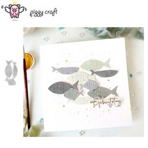 페이퍼 종이 아트 다이 컷 공예 금속 절단 물고기 장식 스크랩북 금형 블레이드 펀치 스텐실, E-353