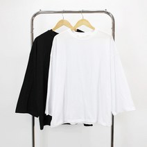 키치 박시 오버핏 라운드넥 티셔츠 - 2colors