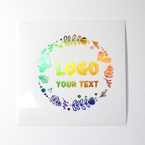 페퍼 홀로그램 투명스티커 주문제작 금박, 보라박, 500