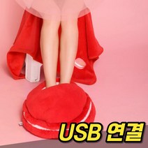 차비츠 마카롱 풋워머 발전기장판 USB 온열 전기발방석 난로, 다크초콜렛ㅡ선택안함