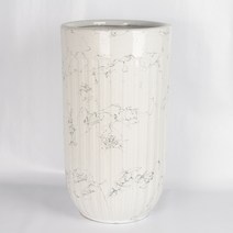 고급 마블무늬 키큰 긴 화이트 세로줄무늬 대형 세라믹 도기화분 거실 분갈이화분 옥상정원꾸미기