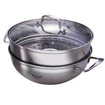 까사니 찜기 찜솥 2단 찜냄비 찜통 채반 스티머 30cm 888EA, 혜영쿠팡81 본상품선택, 혜영쿠팡81 30cm