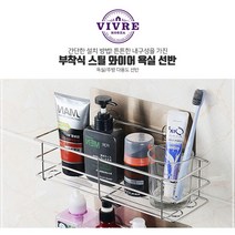 신나라-닷컴_비블코리아 부착형 스틸와이어 선반29.5cm 다용도 주방 멀티 욕실 수납 샴푸대 용품 푸용 형선반_ tlsskfk, S-N-선택사항없습니다, 이상품찜!