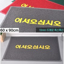 매장입구 먼지 물기제거 어서오세요 논슬립매트 외부발판 어서오십시요 개업선물 실내청결, 그린 60x90