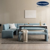 찰스 리버서블세라믹6인식탁(3인소파+1인소파+코너형+3인벤치), 식탁:양면세라믹|소파색상:다크그린우형