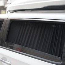 더뉴 그랜드스타렉스 차량용커튼 카커텐 선바이저 폭염대비 햇빛가리개 자외선차단, 2열, 블랙