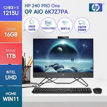 HP 240 ProOne G9 AIO 6K7Z7PA 24인치 12세대 인텔 i3-1215U 윈도우11 올인원PC, i3-1215U/16GB/SSD1TB/윈도우11홈