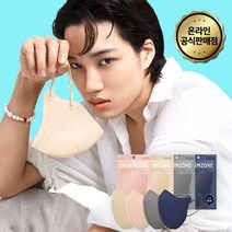 참존 의약외품 장나라마스크 공산품 톤업핏 중형 대형 25매 50매 화이트 블랙 그레이 살색 베이지 피부색 네이비 코랄 세부리형 김안서리는 얼굴작아보이는마스크, KF94 그레이 50매 대형