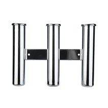 NovelBee 3 Tube Boat Fishing Rod Holder 316 Stainless Steel Rack for Marine Yacht