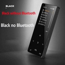 MP3 플레이어 블루투스 금속 내장 스피커 8g 16g hifi 금속 미니 휴대용 워크맨 전자 책 라디오 fm 녹음, 블랙 노 블루투스, 4기가