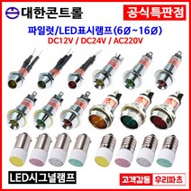 6파이~16파이 LED표시램프 LED램프 시그널램프 파이롯트램프 판넬램프 파일럿램프 판넬표시등 대한콘트롤 6파이램프 8파이램프 10파이램프 12파이램프 14파이램프 16파이램프, 3. TD210(10파이), 1. DC 12V, 1.적 색