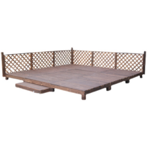 안뜰 발코니 평상 원목 조립식 마루 목욕탕 탈의실, 길이 90x너비 90x높이 25