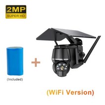 LCLCTEK 4G SIM 카드 야외 방수 PIR 모션 감지 CCTV 보안 무선 캠 와이파이 2MP 4MP 미니 태양 전지 패널, 01 2MP WIFI Cam No Card