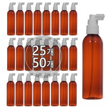 [25개묶음판매] 헤어스프레이 용기 100ml 120ml 150ml 200ml 250ml 300ml 500ml 헤어미스트용기, 150ml 갈색용기, 흰색캡, 25개