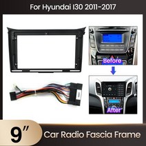 9인치 안드로이드 자동차 멀티미디어 라디오 패널 프레임 현대 I40 2016 I30 Elantra GT, 03 HY31