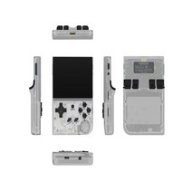 비디오게임기뜨거운 ANBERNIC RG35XX 레트로 휴대용 게임 콘솔 3.5 인치 IPS 스크린 리눅스 시스템 듀얼 카, 02 64G 5474Games, 01 white