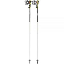 LEKI 레키 스키스틱 Airfoil 3D Ski Pole, White / Yellow, 125cm