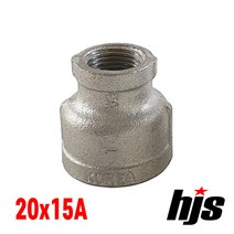 국산 스텐 304 이경 소켓 20x15A / SUS 304 스텐레스 레듀샤 무독성 부속 연결, 1개