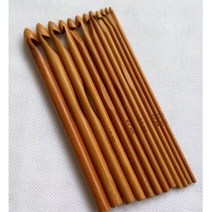 대나무 코바늘 12종 후크세트 손뜨개질 공예 모사용 왕