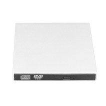 외장형 DVD 레코더 휴대용 usb 2.0 슬림 외부 광학 dvd rw cd 라이터 드라이브 버너 카드 리더 플레이어 노트북 pc 창용 광학 드라이브, 하얀