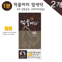 1분 먹물머리 6호 진한갈색 새치머리전용 염색약, 2개