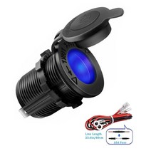 차량용 멀티 소켓 시거잭 12 v-24 v 자동차 라이터 방수 자동 보트 오토바이 트랙터 전원 콘센트 자동차 액세서리에 대 한 콘센트, 파란색, 협력사