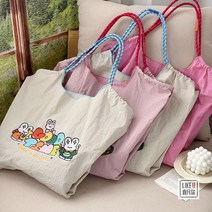 케어 베어 자수 캔버스 가방 귀여운 문학 숄더 토트 쇼핑백