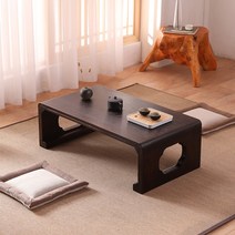 원목 전통 찻상 다용도 교자상 개다리소반 다과상, 고동색100*40*30cm
