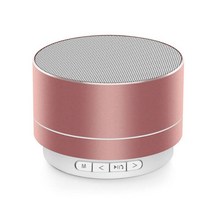 lg 블루투스 누구 스피커 미니 아웃도어 스피커 스테레오 음악 서브우퍼 휴대용 LED 라우드스피커 핸즈프리 통화 TF 카드 라인 인, 분홍색