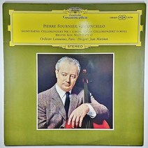 (중고LP) PIERRE FOURNIER. 피에르 푸르니에 랄로 생상스 브루흐 첼로 협주곡. 라무뢰 관현악단 지휘 장 마르티농 1976년 라이센스 (상태 AA이나. B면 제작점)