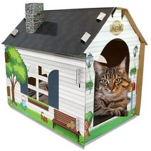 ASPCA Cat House & Scratcher 보너스 개박하 포함 419509, Cottage