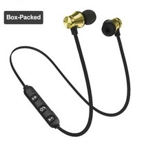 Huawei Xiaomi Samsung 용 마이크 소음 감소 이어 버드가있는 무선 자기 Bluetooth 이어폰 핸즈프리 헤드셋, 08 with box yellow