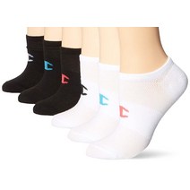 Champion 여성용 6팩 슈퍼 노쇼 양말 모음 220mm(미국 5 9) 모음