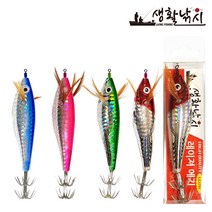 생활낚시 레이져 에기 수평 왕눈이 문어 쭈꾸미 갑오징어 한치 (레이저에기), 고추장머리, 선택1생활낚시 레이져에기