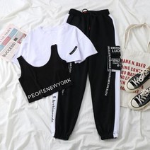 명품스타일 여성정장 의류 카고 바지 고딕 셔츠