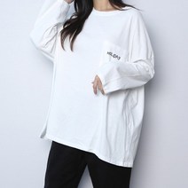 파라노말샵 [파라노말샵]홀리 포켓 오버핏 긴팔 티셔츠