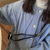 꽈배기니트가디건 클래식 오버핏 자카드 보리 이삭 린넨 꽃무늬 길 스웨터 겨울 가을 와이드 루즈핏 탑코트 2941980698
