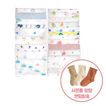 아바드 캐릭터 가제손수건 20개입 K형 랜덤 세트 양말 2켤레 랜덤 증정