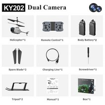 KY202 RC 헬리콥터 장애물 회피 UAV 4K HD 듀얼 카메라 제스처 감지 지능형 호버 센티넬 스파이 드론 장난감, Gray 4K Dual 2B