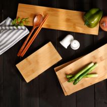 대나무 스시도마 1호 플레이팅 도마 원목 업소용 우드 고기 육회 초밥트레이 나무 접시, 04. 대나무 스시도마 원목접시 4호