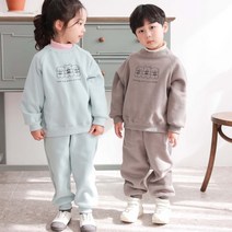 코헨 겨울 곰 세마리 상하(XS~XL) 유아 아동 기모 상하복