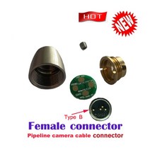 파이프밴딩기 파이프 카메라 배수 하수도 검사 케이블 수리 교체 커넥터 5mm-7mm 케이블용 연결, [01] Female For A type
